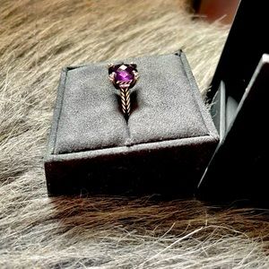 David Yurman Purple amethyst Chatelaine Ring Size 7